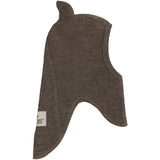Huttelihut Brown Melange Balaclava Ears Wool Rib
