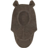 Huttelihut Brown Melange Balaclava Ears Wool Rib