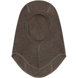 Huttelihut Brown Melange Balaclava Wool Rib