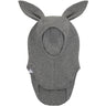Huttelihut Medium Grey Melange Balaclava Ears Cotton Rib