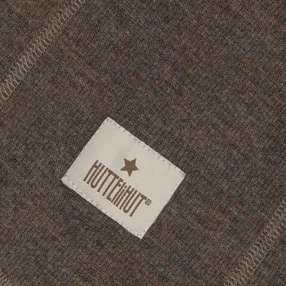 Huttelihut Brown Melange Balaclava Wool Rib