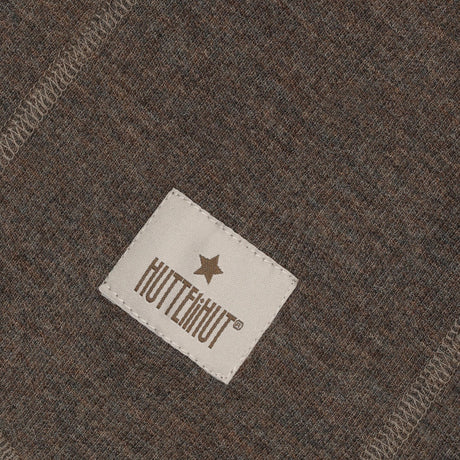Huttelihut Brown Melange Balaclava Wool Rib