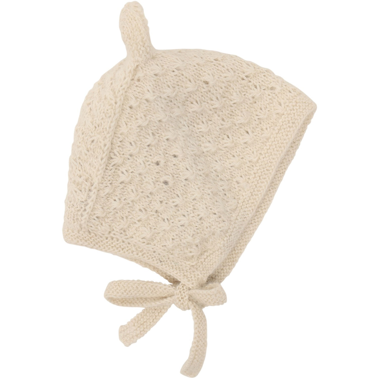 Huttelihut Off-White Bonnet Ears Alpaca Wool Knit