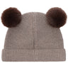 Huttelihut Cinder Melange Beanie Wool Knit Pompoms