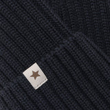 Huttelihut Dark Navy Beanie Wool Knit