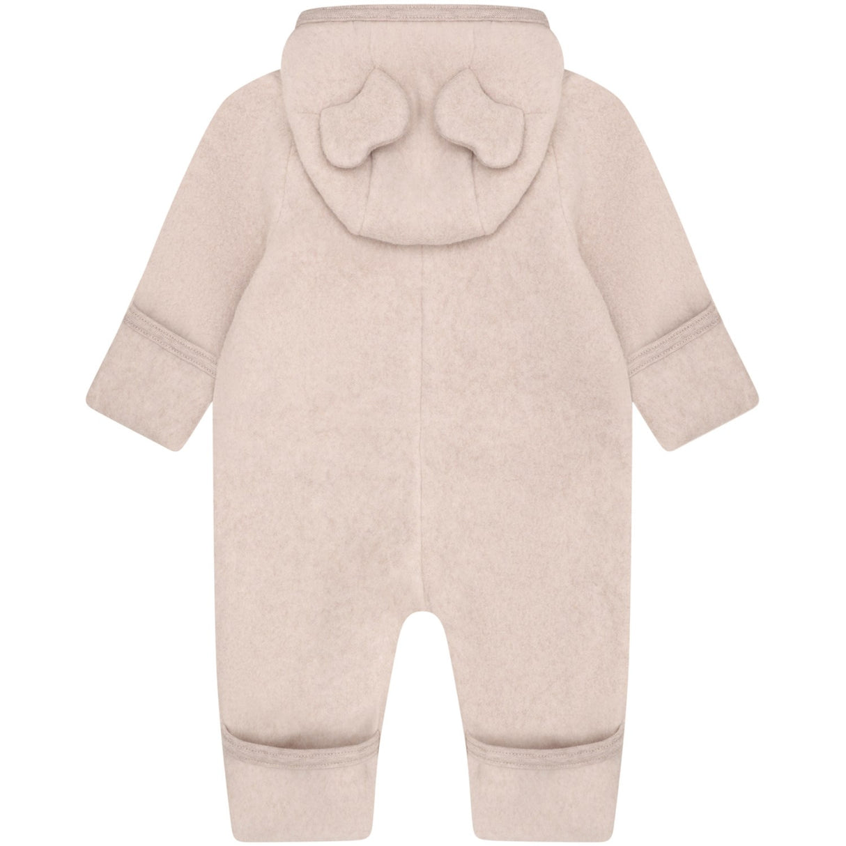 Huttelihut Camel Melange Pram Suit Ears Cotton Fleece