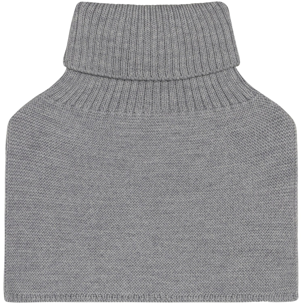 Huttelihut Medium Grey Melange Neck Warmer Wool Knit