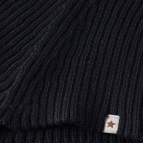 Huttelihut Dark Navy Neck Warmer Wool Knit