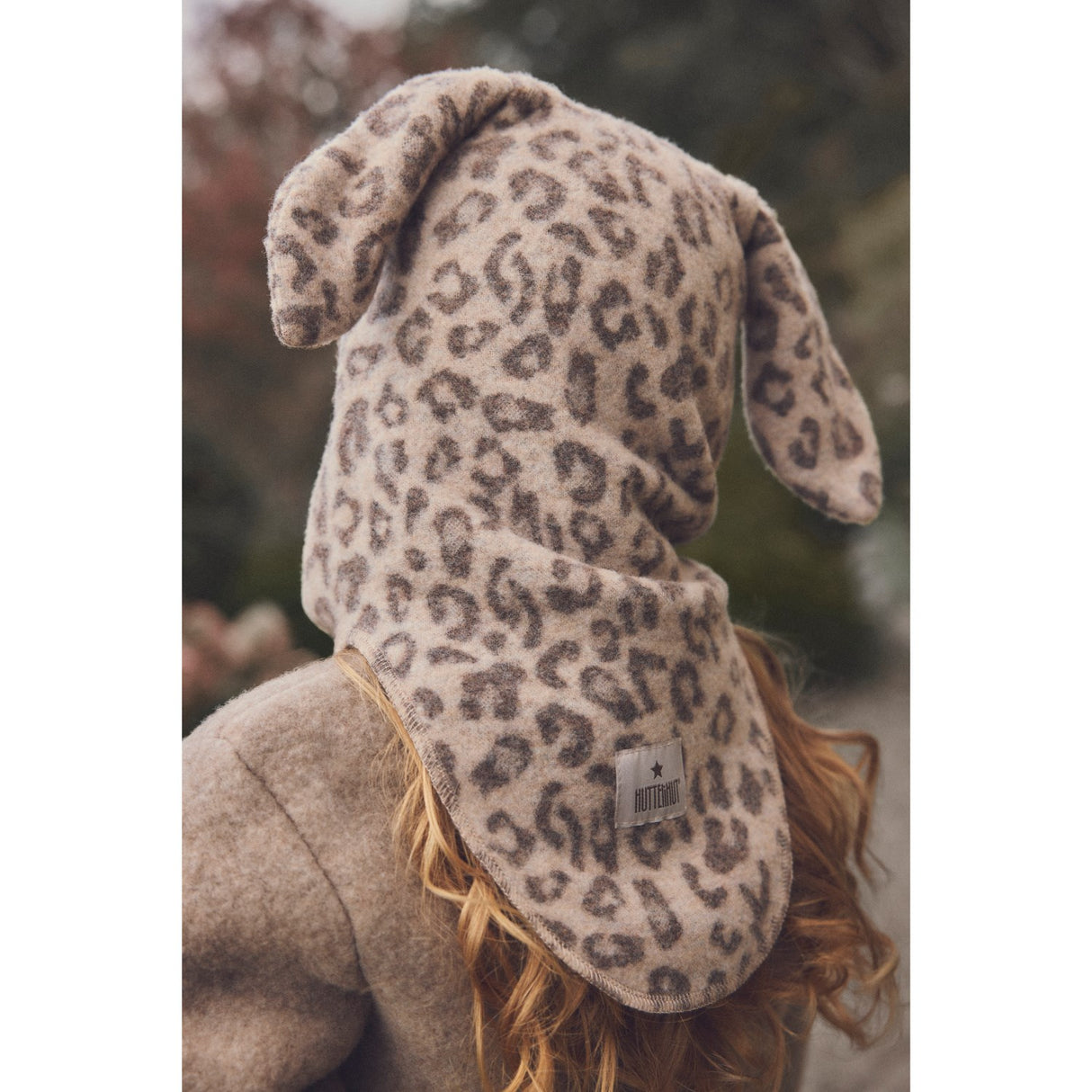 Huttelihut Camel Melange Balaclava Ears Wool Fleece Jac