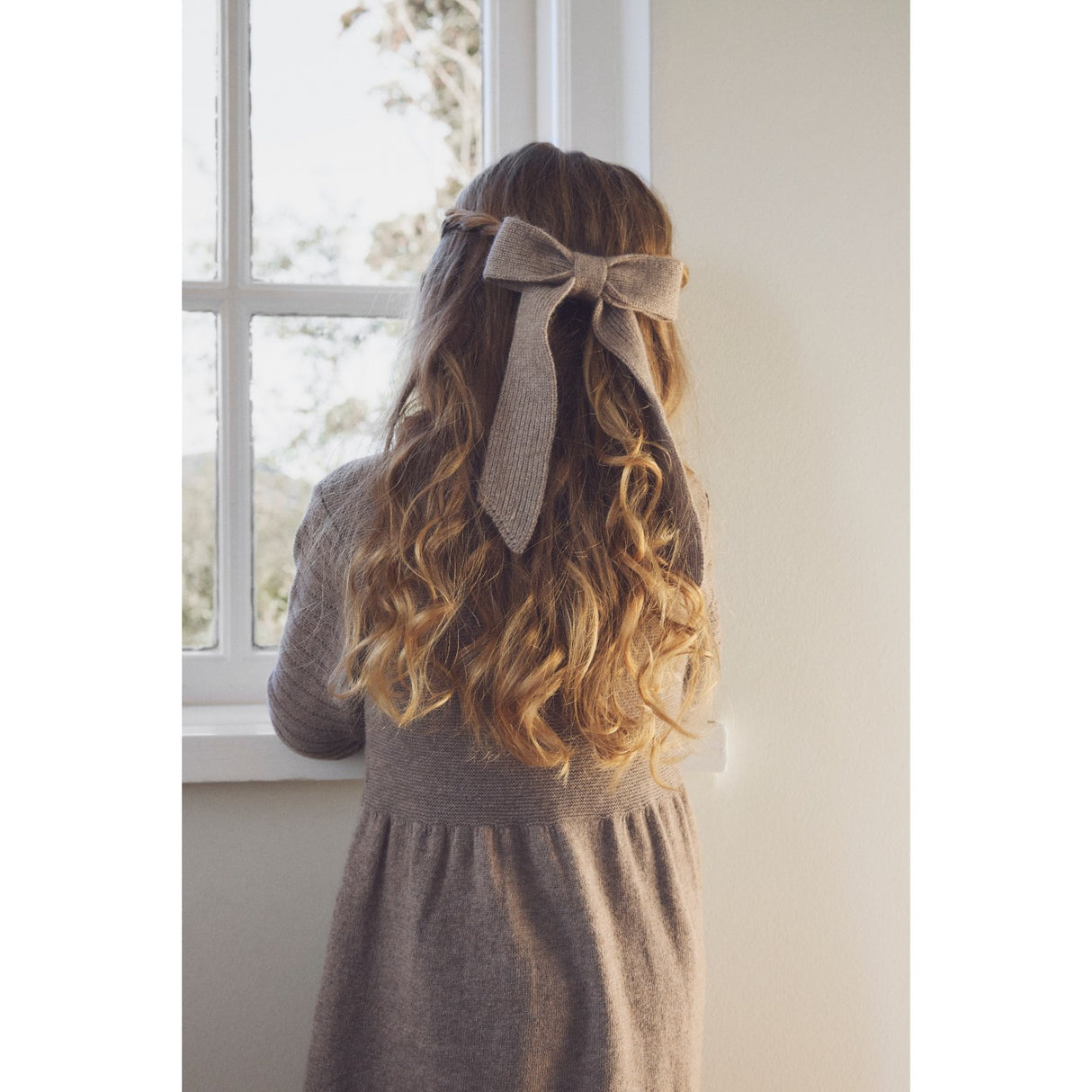 Huttelihut Savannah Melange Hairclip Bow Wool Knit