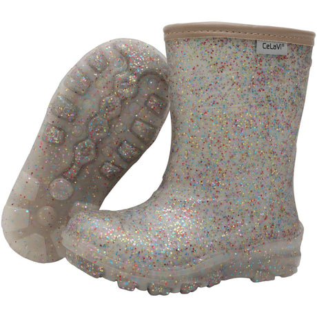 CeLaVi Silver Thermal Wellies Tpr - Embossed