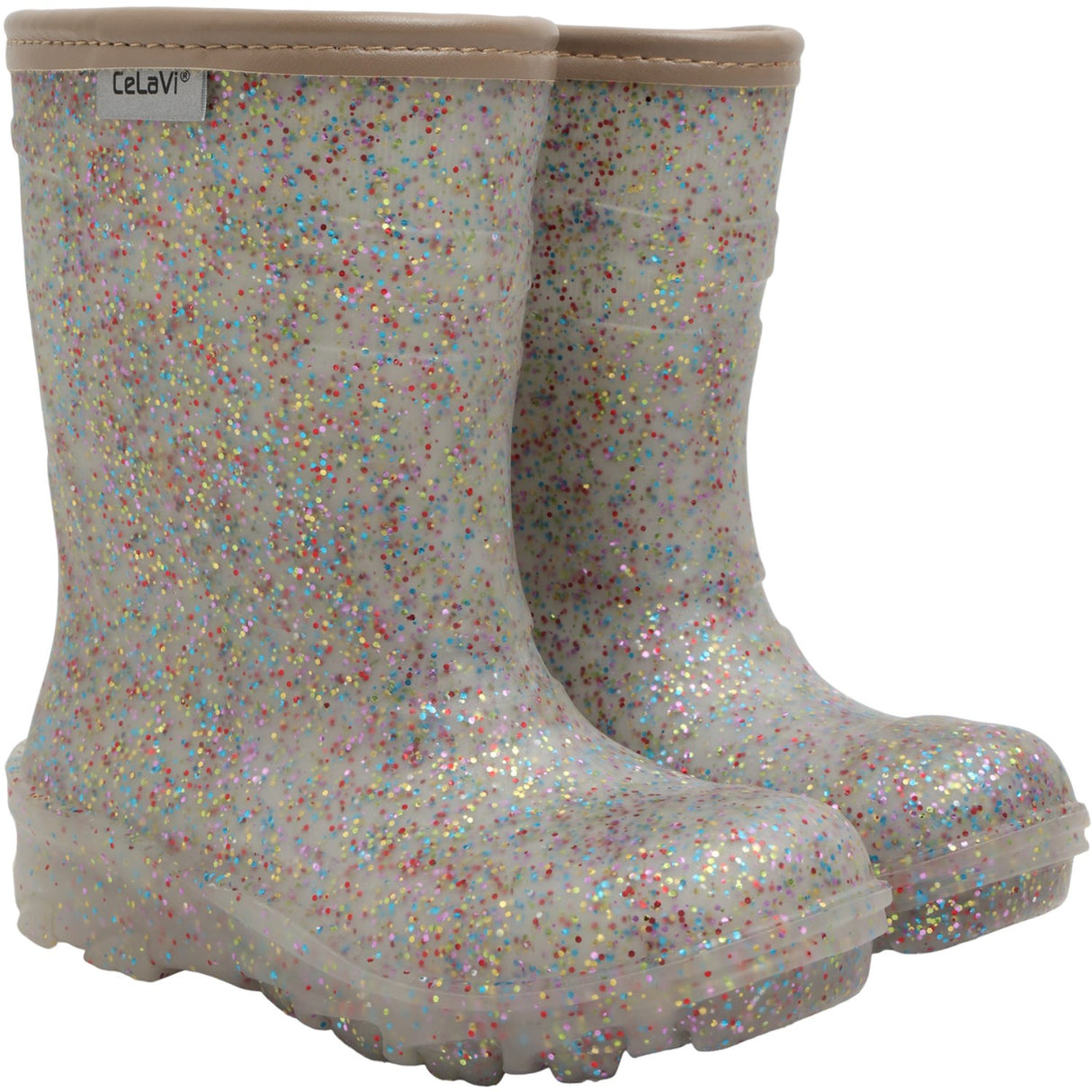 CeLaVi Silver Thermal Wellies Tpr - Embossed