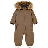 Color Kids Fossil Baby Coverall W. Fake Fur