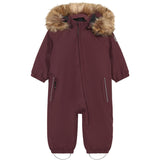 Color Kids Catawba Grape Baby Coverall W. Fake Fur