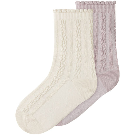 Lil'Atelier Turtledove Hushed Violet Nmfkendra 2-Pack Socks Lil