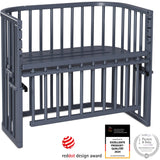 babybay® Grey Varnished Maxi Comfort Plus Co-sleeper