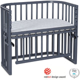 babybay® Grey Varnished Maxi Comfort Plus Co-sleeper