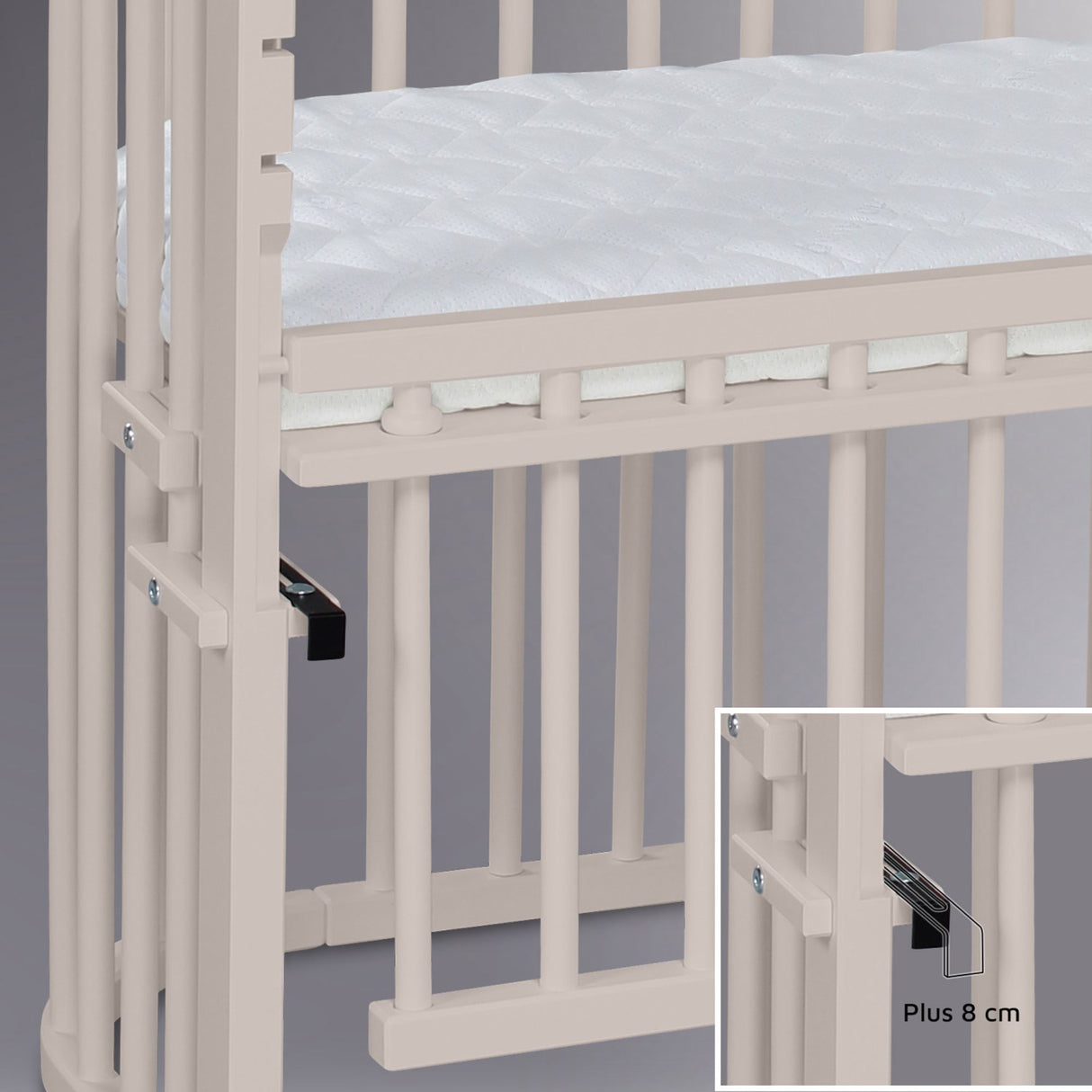 babybay® Beige Varnished Maxi Comfort Plus Co-sleeper