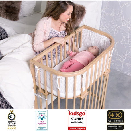 babybay® Natural Varnished Boxspring Comfort Plus Co-sleeper