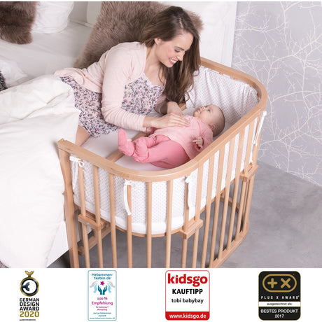 babybay® Natural Varnished Maxi Comfort Plus Co-sleeper