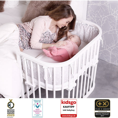 babybay® White Varnished Maxi Comfort Plus Co-sleeper
