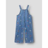 Name It Medium Blue Denim Embroided Nmfmalo Dnm Emb Overall 5526-Bp
