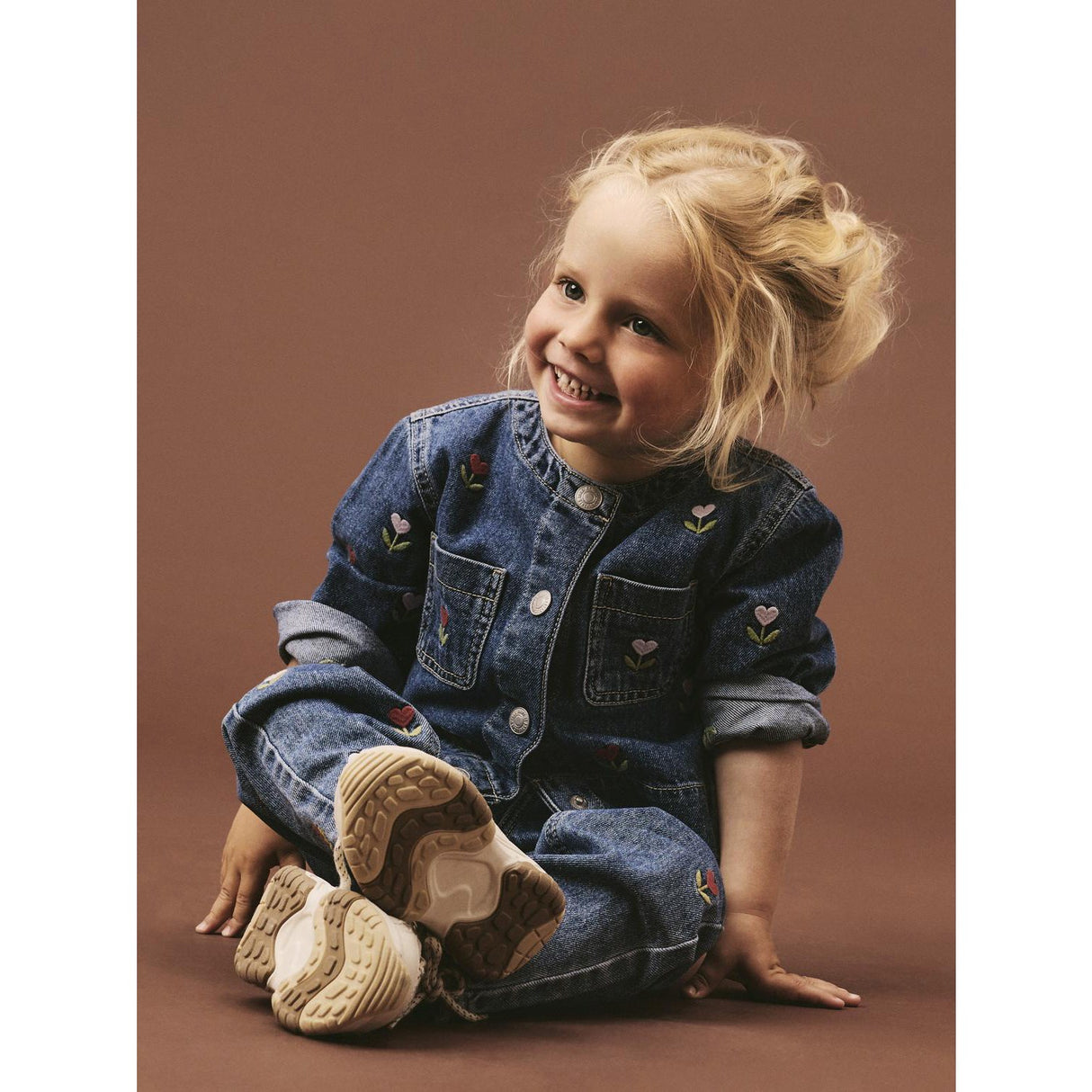 Name It Medium Blue Denim Embroided Nmfmalo Dnm Emb Jacket 5526-Bp