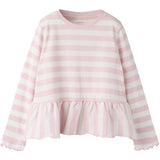 Name It Parfait Pink Cloud Dancer Nmfnilje Ls Peplum Top