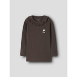 Name It Chocolate Brown Nmfnaisy Ls Slim Top