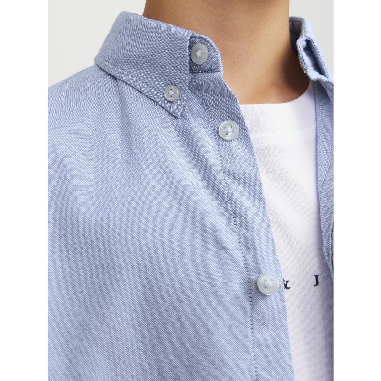 Jack & Jones Junior Cashmere Blue Jjeoxford Shirt L/S Noos Jnr