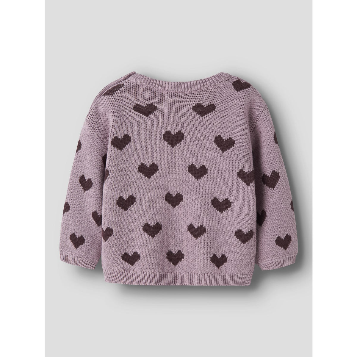 Name It Mauve Shadows Hearts In Catawba Grape Nbfoana Ls Knit Box