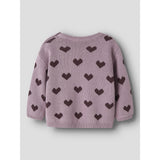 Name It Mauve Shadows Hearts In Catawba Grape Nbfoana Ls Knit Box