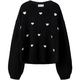 Name It Black Hearts In Birch Nkfogusse Ls Knit