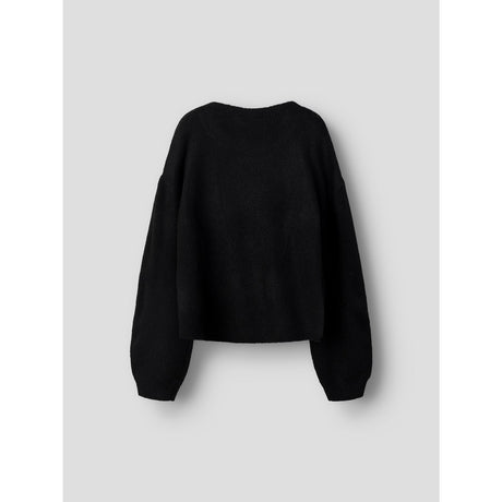 Name It Black Hearts In Birch Nkfogusse Ls Knit