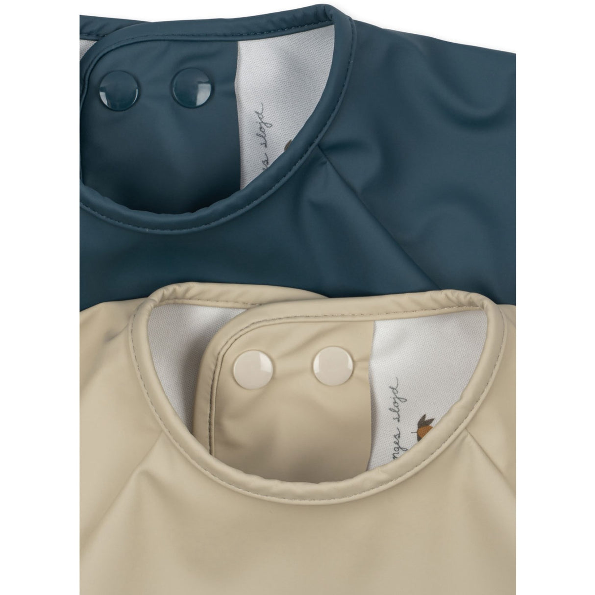Konges Sløjd Tiger Ruggito 2 Pack Dinner Bib With Sleeves