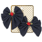 Konges Sløjd Dot Nuit 2 Pack Rose Rouge Bow Hair Clip