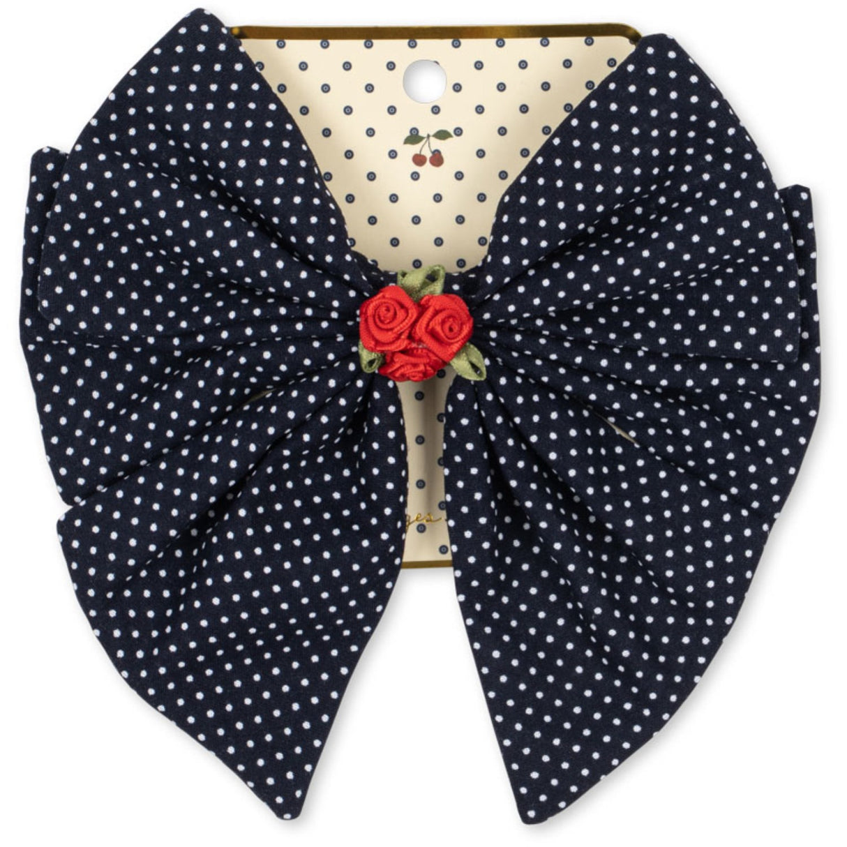 Konges Sløjd Dot Nuit Rose Rouge Bow Hair Clip
