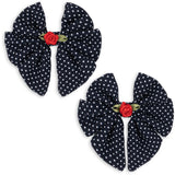 Konges Sløjd Dot Nuit 2 Pack Rose Rouge Bow Hair Clip