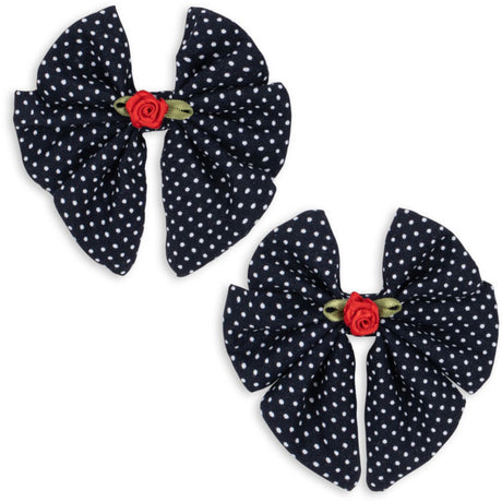 Konges Sløjd Dot Nuit 2 Pack Rose Rouge Bow Hair Clip