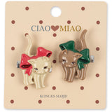 Konges Sløjd Bow Kitty 2 Pack Kitten Hair Clip