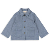 Konges Sløjd Blue Stripe Luc Shirt Jacket Gots