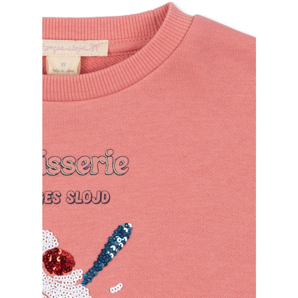 Konges Sløjd Peach Blossom Lou Sequin Sweatshirt Gots