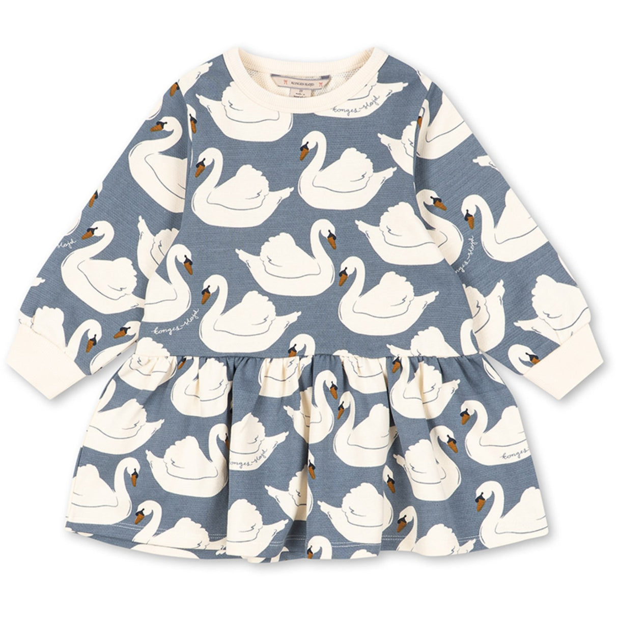 Konges Sløjd Swan Loupy Print Sweat Dress Gots