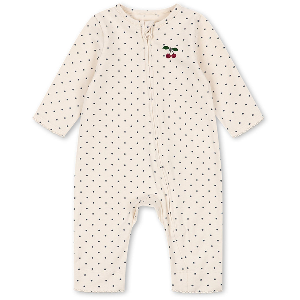Konges Sløjd Blue Dot Basic Zip Onesie Gots