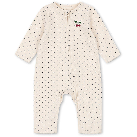 Konges Sløjd Blue Dot Basic Zip Onesie Gots