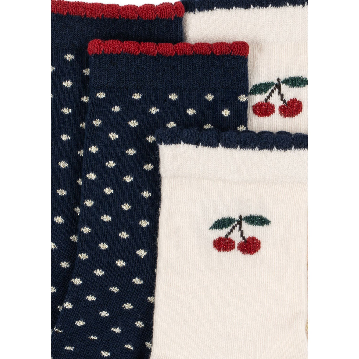 Konges Sløjd Cherry Mix 2 Pack Cherry Dot Socks