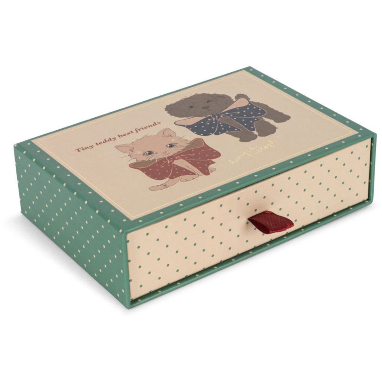 Konges Sløjd Green Stripe Tiny Teddy Best Friends