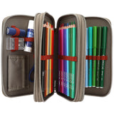 Dino World + Action New World Triple Pencil Case