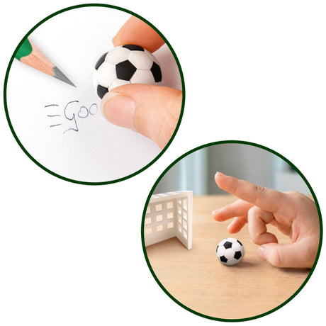 Dino World + Action Football Eraser Set