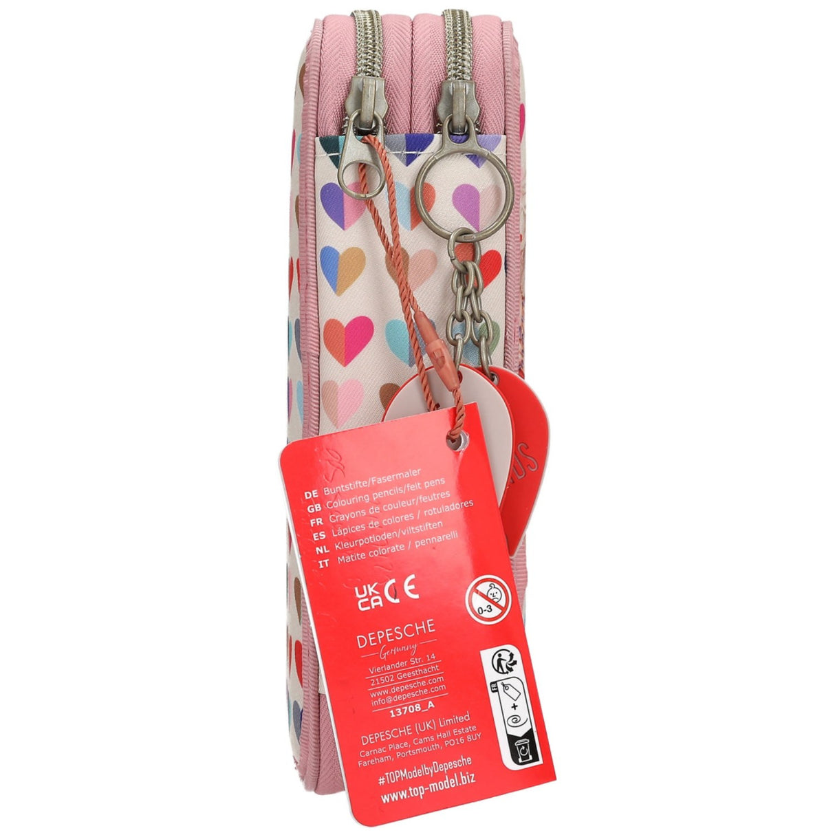 TOPModel Heart To Heart Double Pencil Case
